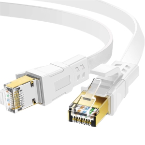Cat 8 Ethernet Cable, 26AWG Heavy Duty High Speed RJ45 Patch Cord, Cat8 LAN Gold Plated 40Gbps 15000Mhz Network,
