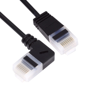 Ultra Thin Slim Cat6 Ethernet Cable RJ45 Right Angled UTP Network Cable Patch Cord 90 Degree Cat6a LAN for Laptop