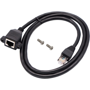 Cat 6 Network Ethernet Cable RJ45 Male to Female Shielded Ethernet Network Connector Screw Panel Mount