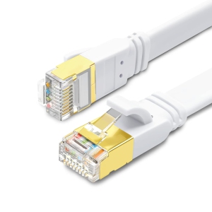 CAT 8 Ethernet Cable 10ft 2Pack, High Speed 40Gbps 2000MHz SFTP Flat Internet Network LAN Wire Cables with Gold Plated