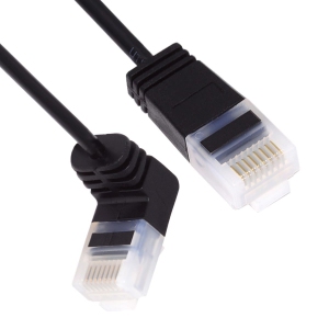 Ultra Thin Slim Cat6 Ethernet Cable RJ45 Up Angled UTP Network Cable Patch Cord 90 Degree Cat6a LAN for Laptop