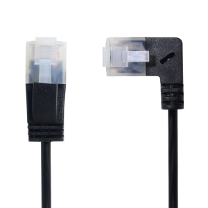 Ultra Slim Cat6 Ethernet Cable RJ45 Right Angled to Straight UTP Network Cable Patch Cord 90 Degree Cat6a LAN