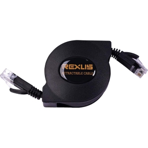 Retractable Cat 6 Flat Ethernet Network Cable 6.6 FT, 10 Gigabit High Speed LAN Wires Internet Patch Cable