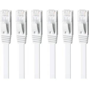 Ethernet Cable Cat6 Snagless, Patch 5 Feet - Snagless RJ45 Computer LAN Network Cord, Compatible with 24 48