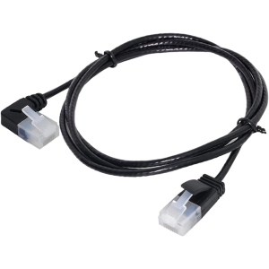Ultra Slim Cat6 Ethernet Cable RJ45 Up Angled to Straight UTP Network Cable Patch Cord 90 Degree Cat6a LAN