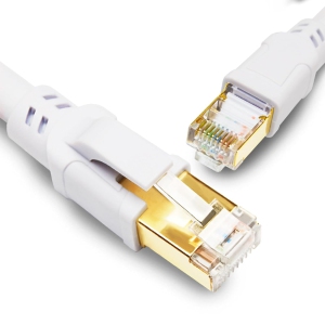 CAT8 Ethernet Cable 1.5FT, High Speed 40Gbps 2000MHz SFTP Internet Network LAN Wire Cables with Gold Plated RJ45