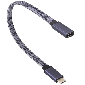 Braided USB 3.1 Type c to Type C Connector Cable 60W&3A Short Type C 3.1 USB Male to Female Extension Cable
