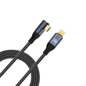 USB C to USB C Cable 240W 0.5M,90 Degree PD3.1 5A USB C Super Fast Charging Nylon Braided Cord,Compatible