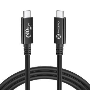 USB 4.0 Cable for Thunderbolt 4 Cable 1ft, USB C Cable 40 Gbps, with 100W Charging, Single 8K@60HZ or Dual