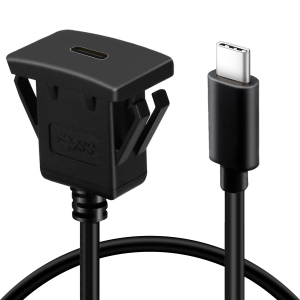 Square Type C 3.1 Car Flush Mount Cable USB C 3.1 Panel Mount Male to Female Extension Cable for Car Truck Boat