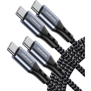 USB C to USB C Cable 60W 2Pack 3.3 6.6ft, Type C to Type C Cable Fast Charge USB C Fast Charger Cord Compatible