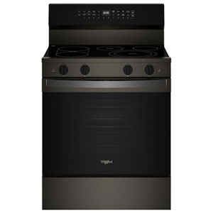 Whirlpool 30" 5.3 Cu. Ft. True Convection 5-Element Electric Range (YWFES7530RV) - Black-on-Stainless