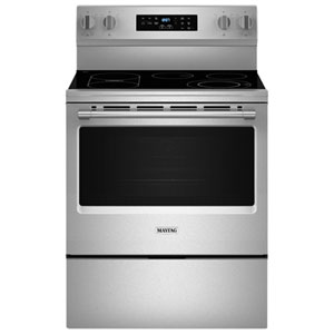 Maytag 30" 5.3 Cu. Ft. Self-Clean Electric Air Fry Range (YMFES6030RZ) - Fingerprint Resistant Stainless Steel