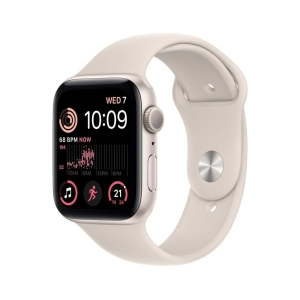 Apple Watch SE (GPS + Cellular) 40mm Starlight Aluminum Case with Starlight Sport Band (2022)