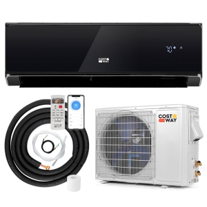Costway 12000 BTU Mini climatiseur et chauffage avec pompe à chaleur, Wi-Fi intégré