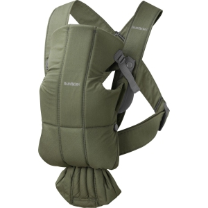 Porte-bébé BabyBjorn Mini en tissu tissé - Vert foncé