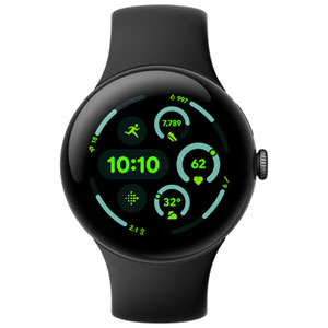 Google Pixel Watch 3 GPS 45mm with Aluminum Matte Black Case