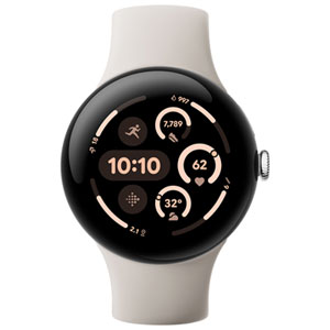 Google Pixel Watch 3 LTE 45mm with Aluminum Polished Silver Case