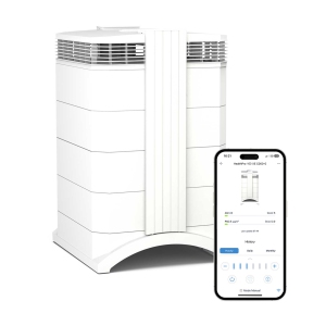 IQAir HealthPro Compact XE Air Purifier - Compact HyperHEPA Fration for Rooms up to 1240 sq ft - Allergens, Smoke, Dust, Mold, Pet Dander, Swiss Made, WiFi Enabled
