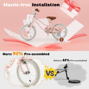 Vélo Enfant 14 Pouces – Pour 3 à 6 Ans, Roues Stabilisatrices, Bouteille D’eau Incluse, Selle Et Guidon Réglables
