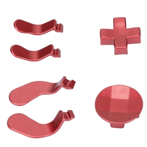 Metal D Pads and Paddles, Stainless Steel Paddles and Pads Replacement Controller Accessories for Xbox One Elite Series 2(red)