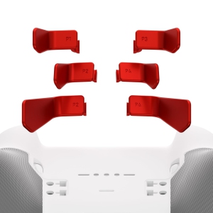 Paddles for Xbox Elite 1/2 Controller, 6 in 1 Metalic Scarlet Red Replacement Interchangeable Back Paddles for Xbox One Elite & Elite Series 2 Controller