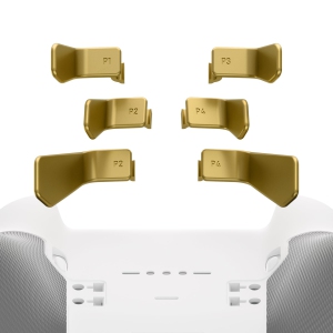Paddles for Xbox Elite 1/2 Controller, 6 in 1 Metalic Hero Gold Replacement Interchangeable Back Paddles for Xbox One Elite & Elite Series 2 Controller