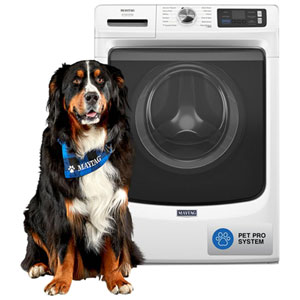 Maytag Pet Pro 5.8 Cu. Ft. (IEC) Front Load Washer with Fresh Hold, Pet Pro, Steam, Wi-Fi, 30-Minute Quick Wash, and Sanitize Cycle - Energy Star (MFW7020RW) - White