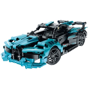 Tradeopia DIY Super Sports Car Premium Building Block Kit (439 Pieces) with Remote Control R/C 2.4GHz & Application Programming | Educational STEM Toy for Ages 6+