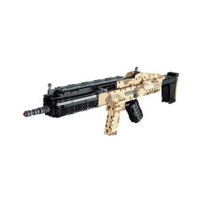 Tradeopia DIY Semi-Automatic Rifle Premium Building Block Kit (1289 Pieces) with Mechanical Operation - Educational STEM Toy for Ages 14+