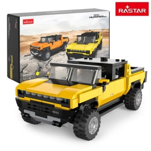 Rastar GMC Hummer EV Yellow Model Kit | 431 Pieces | Scale 1:30 | Educational STEM Toy