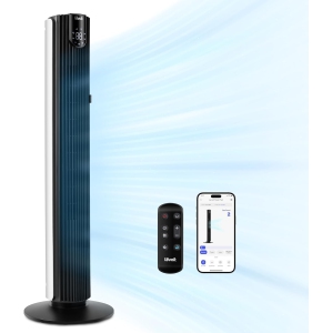 LEVOIT Smart 42'' Tower Fan for Bedroom, Oscillating Fan with Quiet 26ft/s Velocity 25dB, Brushless DC Motor, 12 Speeds, 4 Modes, 24H Timer with APP, Works with Alexa