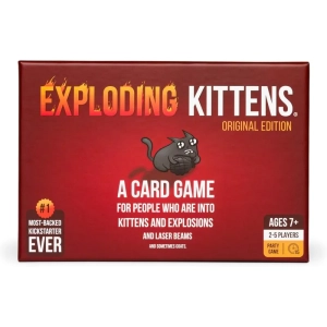 Exploding Kittens Original Edition - Hilarious Family Game Night Card Game - Fun for Ages 7 and Up - 56 Cards - From Exploding Kittens Store
