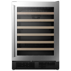 Hisense 54-Bottle Freestanding/Built-In Wine Fridge with Wi-Fi - Stainless Steel