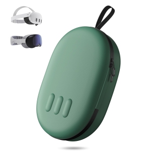 Carrying Case for Meta Quest 3/Quest 2/Vision Pro, Compatible with Battery Elite Strap, Controllers and Other Accessories, Hard Shell Case, Protection for Travel, Dark Night Green