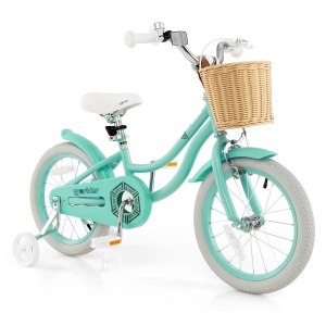 Costway 16" Kid's Bike with Training Wheels Adjustable Handlebar Seat Handbrake