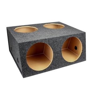 Q Power BASS 12" 4 Hole Car Audio Subwoofer Speaker Box Enclosure