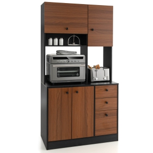 Costway 71" Tall Kitchen Pantry Buffet Hutch Freestanding Storage Cabinet 4 Doors