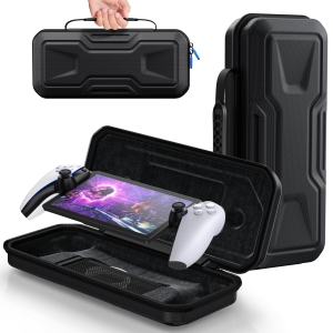 Carrying Case for PlayStation Portal, Hard Shell Portable Travel Storage Handbag for PS5 Portal, Full Protection Handheld Case Accessories for PSP Remote Player-Black (Only Case)