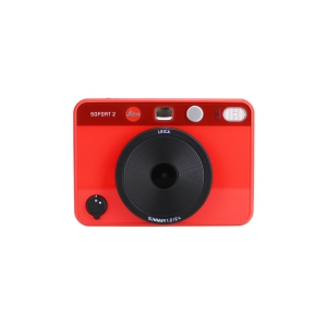 Leica Sofort 2 Digital and Instant Photo Camera with LCD Display, Two Shutter Releases, 10 Lens Effects, and Leica FOTOS App Support (Red)