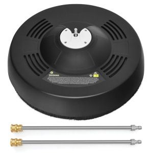 Costway 16" Pressure Washer Surface Cleaner Attachment w/ 2 Extension Wand