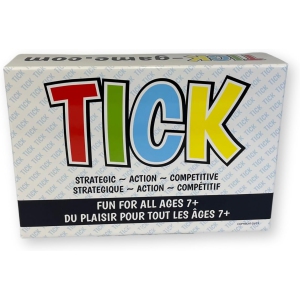 TICK Card Game - Fast-Paced Fun for The Whole Family | 2 to 8 Players – Ages 7 & Up | Strategic, Action-Packed, Competitive, Includes Tick Cards, Chips & Score Sheet