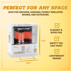 Sengoku CTN-110 KeroHeat Chauffage radiant portable au kérosène, 10 000 BTU