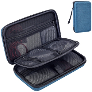 Hard Travel Tech Organizer Case Bag for Electronics Accessories Charger Cord Portable External Hard Drive USB Cables Power Bank SD Memory Cards Earphone Flash Drive