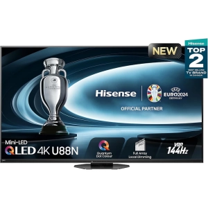 Hisense 85" U88N 4K UHD QLED Mini-LED Pro 144Hz HDR10+ IMAX Enhanced Google TV Smart TV (85U88N) - 2024