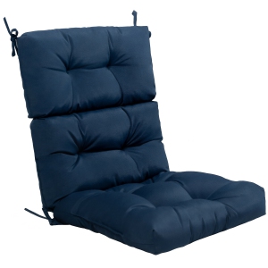 Costway 22''x44'' High Back Chair Cushion Patio Seating Pad