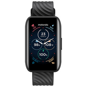 Motorola Moto Watch 40 30.8mm Smartwatch with Call Notifications, Heart Rate Monitor, and GPS - Black