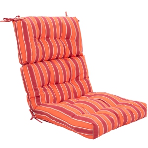Costway 22''x44'' High Back Chair Cushion Patio Seating Pad