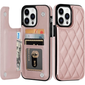 Designed for iPhone 14 Pro Max Case, PU Leather Card Holder Case with Kickstand Flip Wallet Cover for iPhone 14