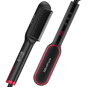 MiroPure Hair Comb Straightening Brush with 13 Temp Settings 30s Fast Heating & Negative Ions